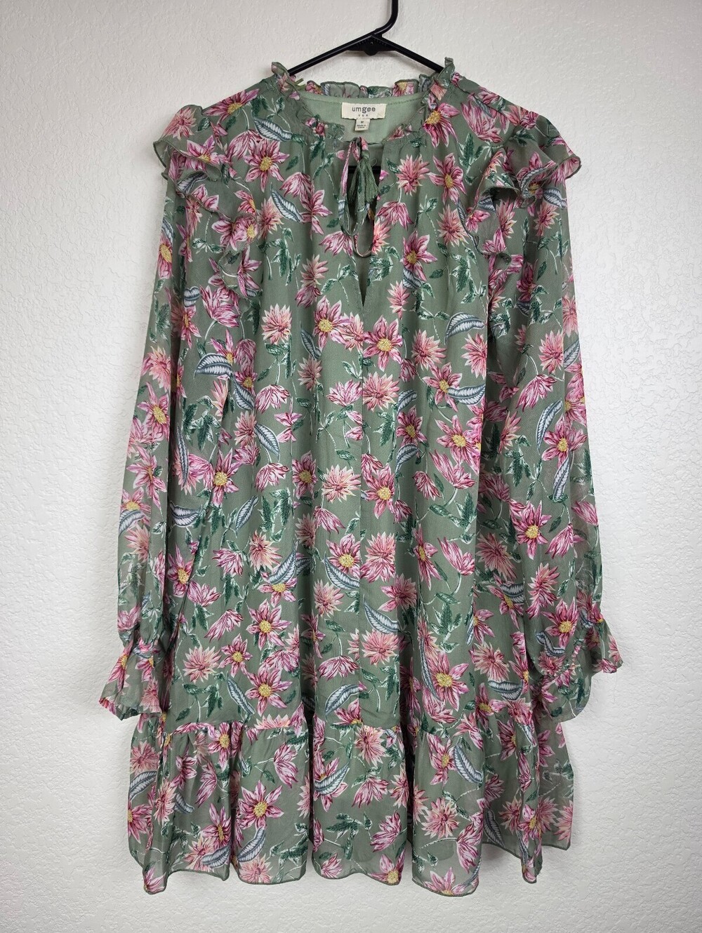 Anthropologie Umgee Medium Floral Ruffle Dress